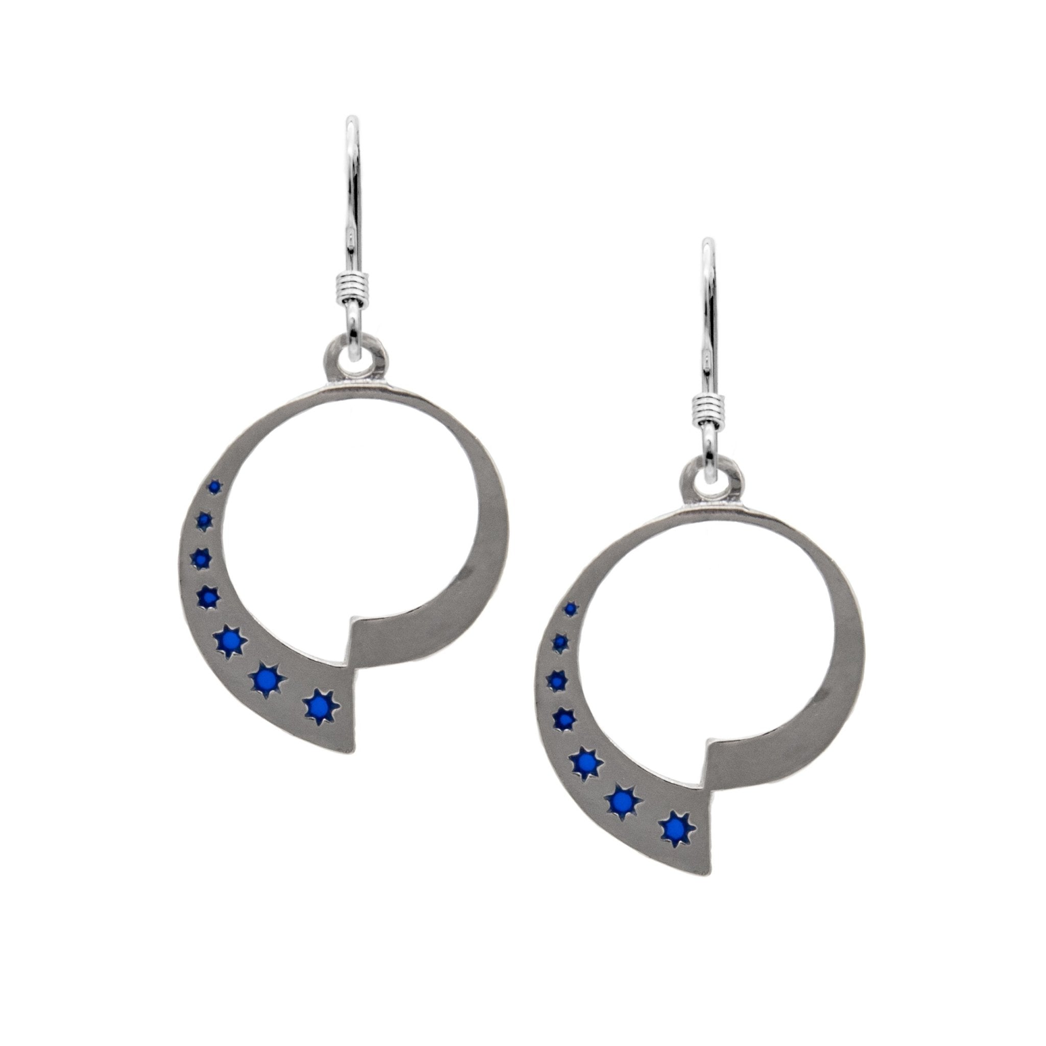 Fractalverse Earrings - Enameled Silver - Badali Jewelry - Earrings