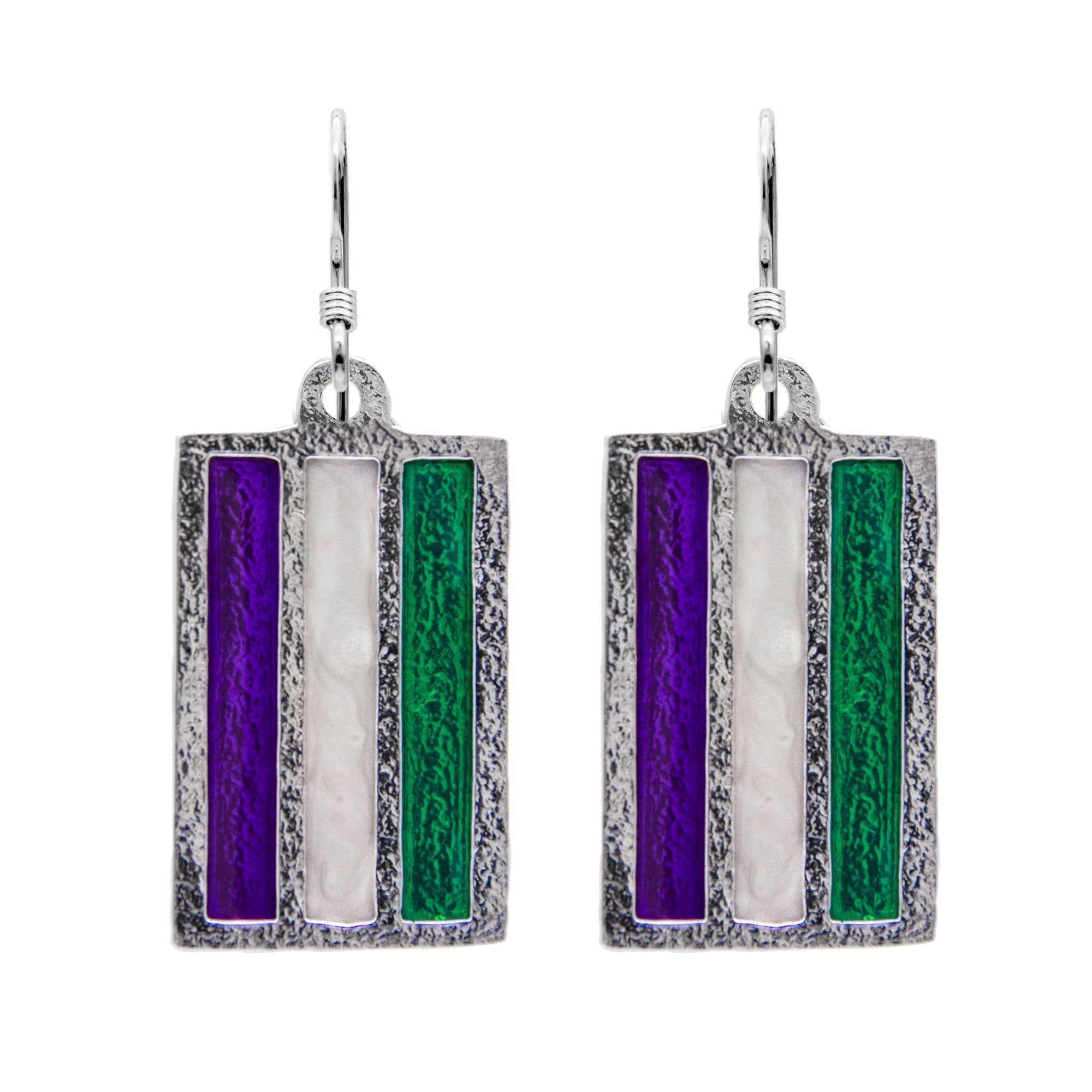 Genderqueer PRIDE Flag Earrings - Badali Jewelry - Earrings