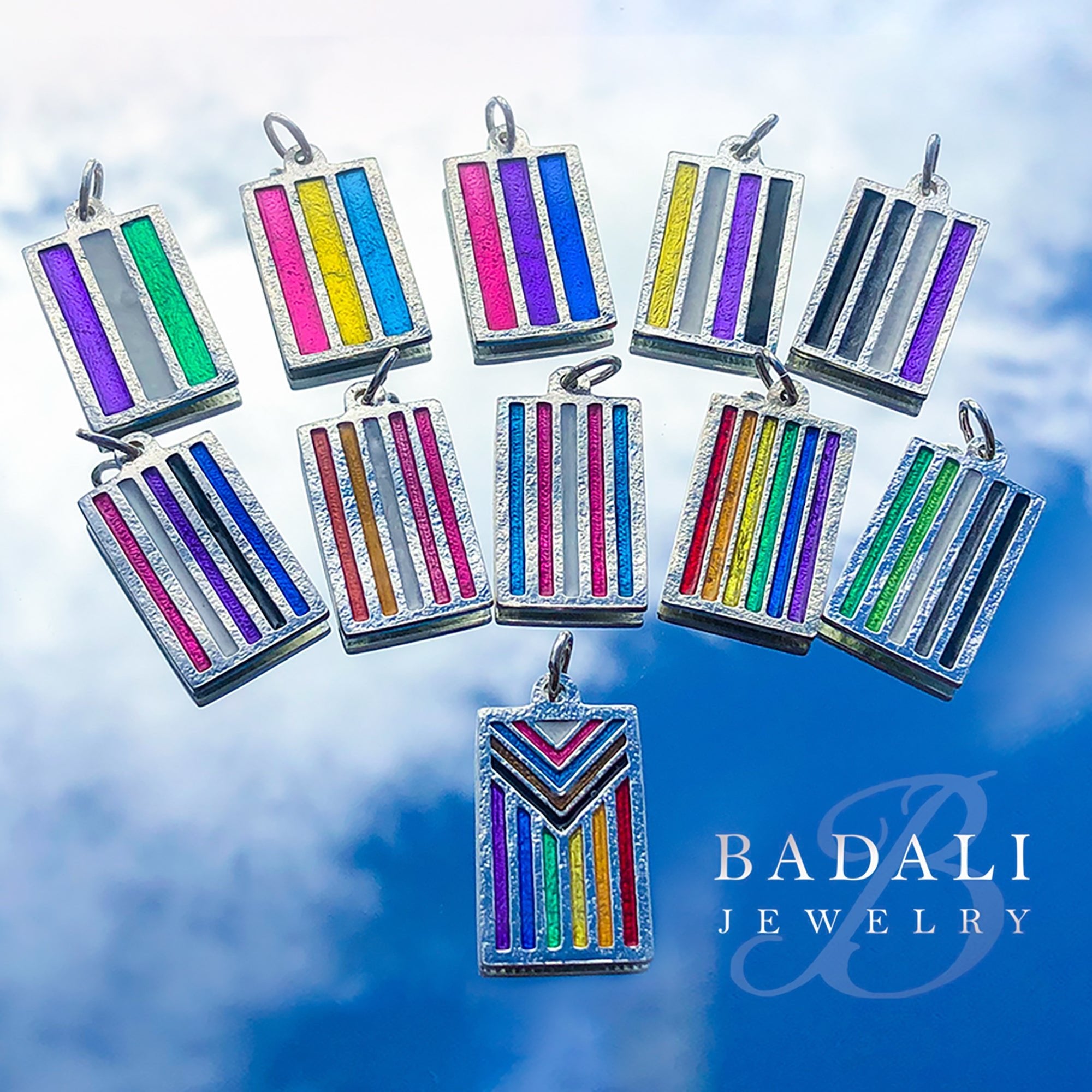 Genderqueer PRIDE Flag Necklace - BJS Inc. - Necklace