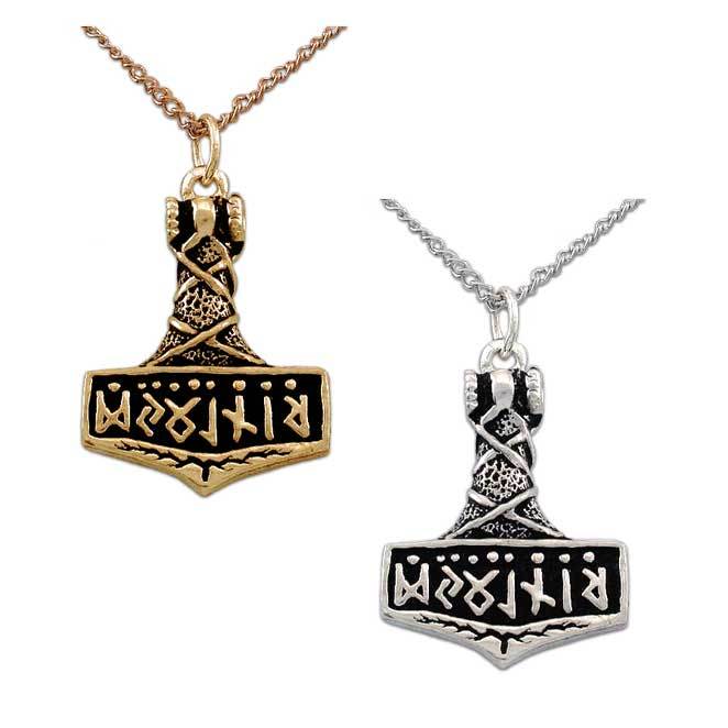 14k Solid 14k Gold Thor's Hammer Pendant Shark Hammer Pendant