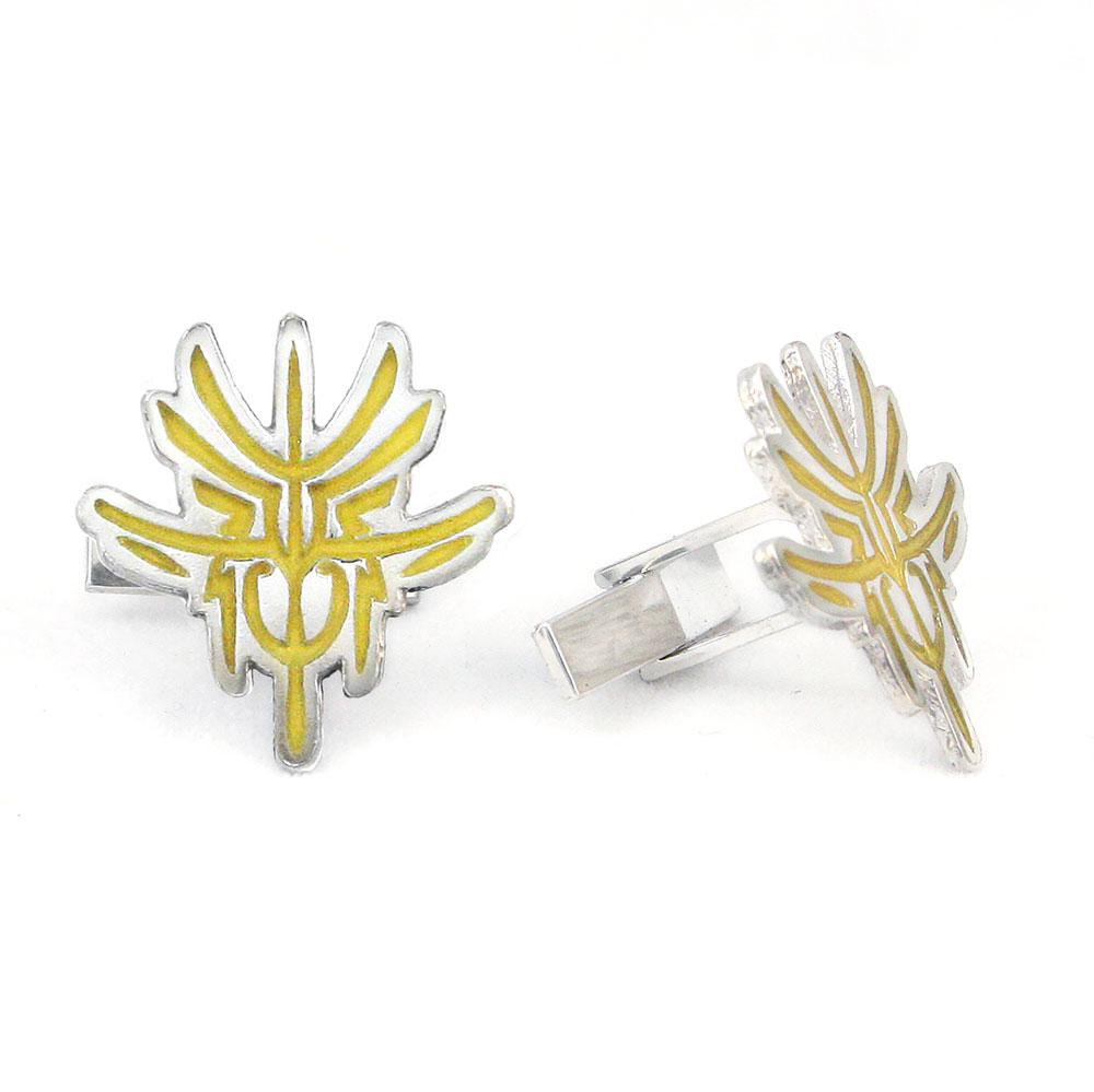 Ishi Glyph Cufflinks - Enameled Silver - Badali Jewelry - Cufflinks
