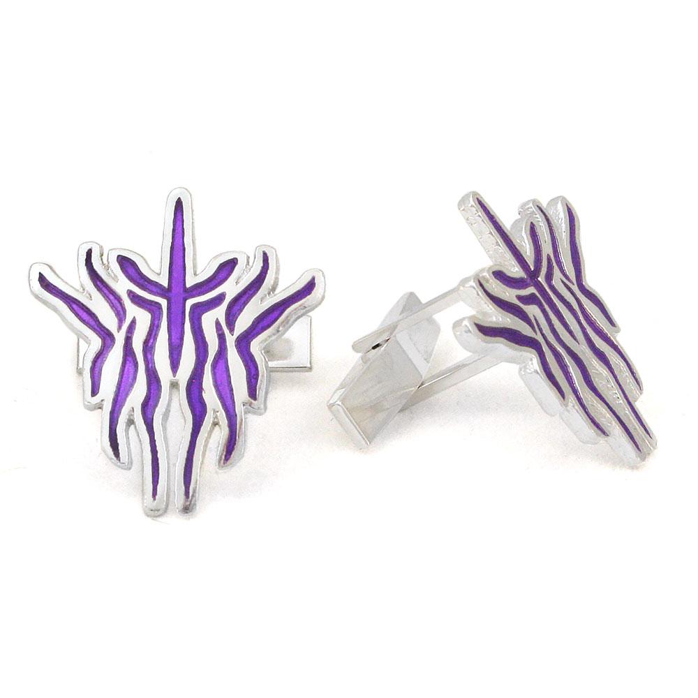 Kak Glyph Cufflinks - Enameled Silver - Badali Jewelry - Cufflinks