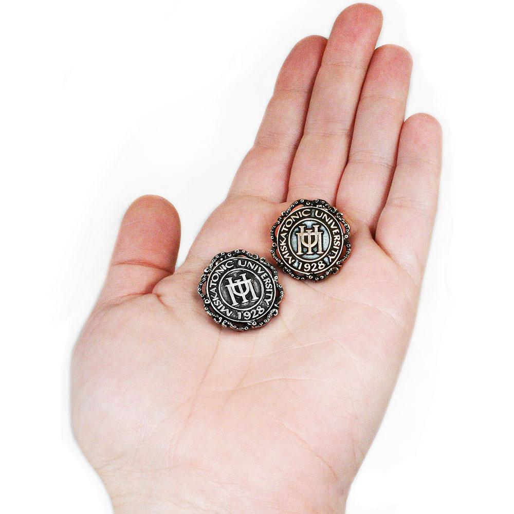 Miskatonic University Pin with Tentacle Ribbon - Bronze - Badali Jewelry - Pin