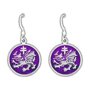 Order of the Dragon Earrings - Enameled - Badali Jewelry - Earrings