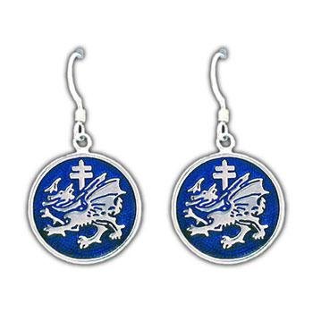 Order of the Dragon Earrings - Enameled - Badali Jewelry - Earrings