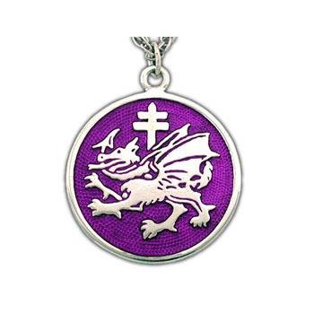 Order of the Dragon Pendant - Enameled Silver - Badali Jewelry - Necklace
