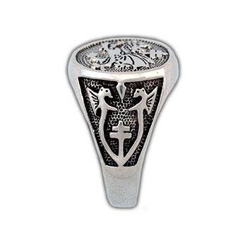 Royal Dragon Seal Signet Ring – Sterling Silver Ring For Men, Sizes 8-15