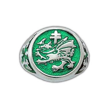 Order of The Dragon Signet Ring - Enameled - Badali Jewelry - Ring