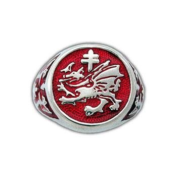Order of The Dragon Signet Ring - Enameled - Badali Jewelry - Ring