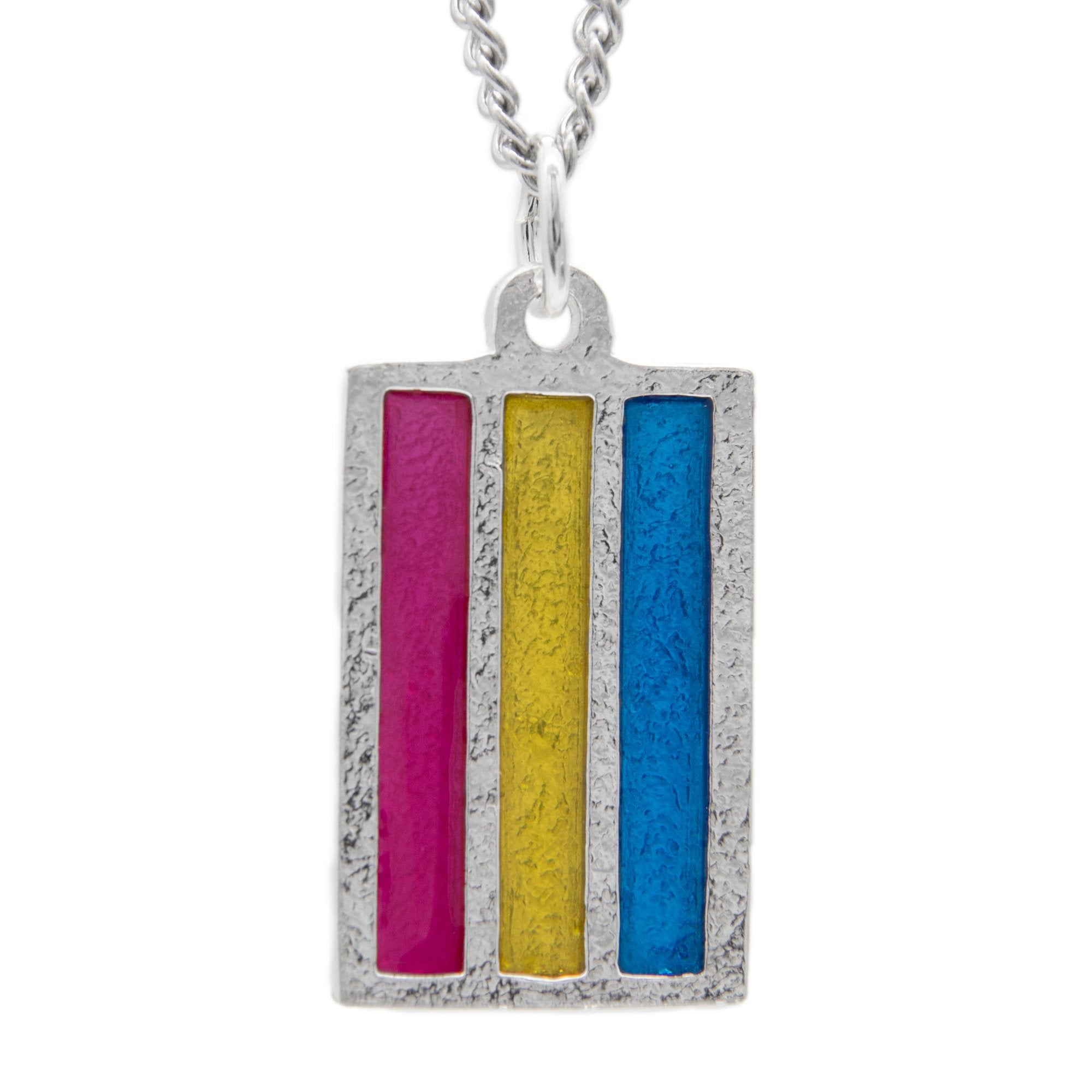 Pansexual PRIDE Flag Necklace - Badali Jewelry - Necklace