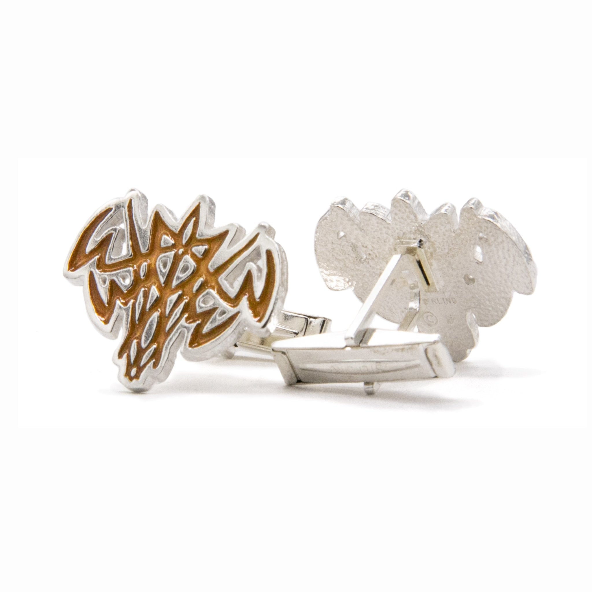 Tanat Glyph Cufflinks - Enameled Silver - BJS Inc. - Cufflinks