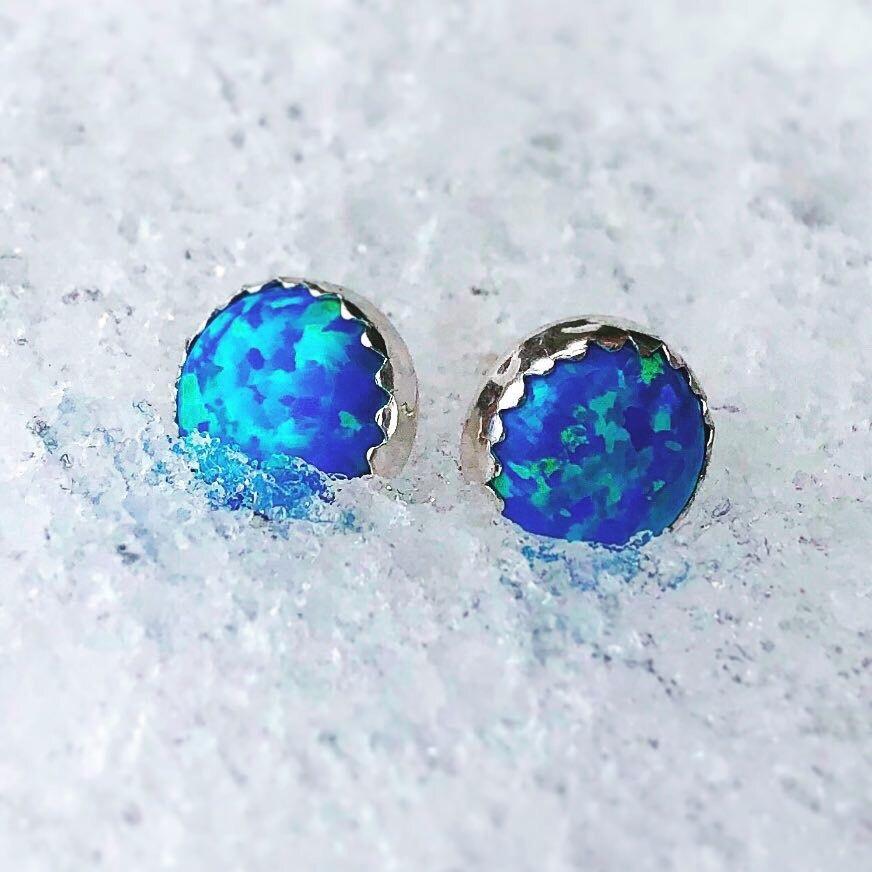 The Winter Knight's Ice Opal Earring - Badali Jewelry - Earrings