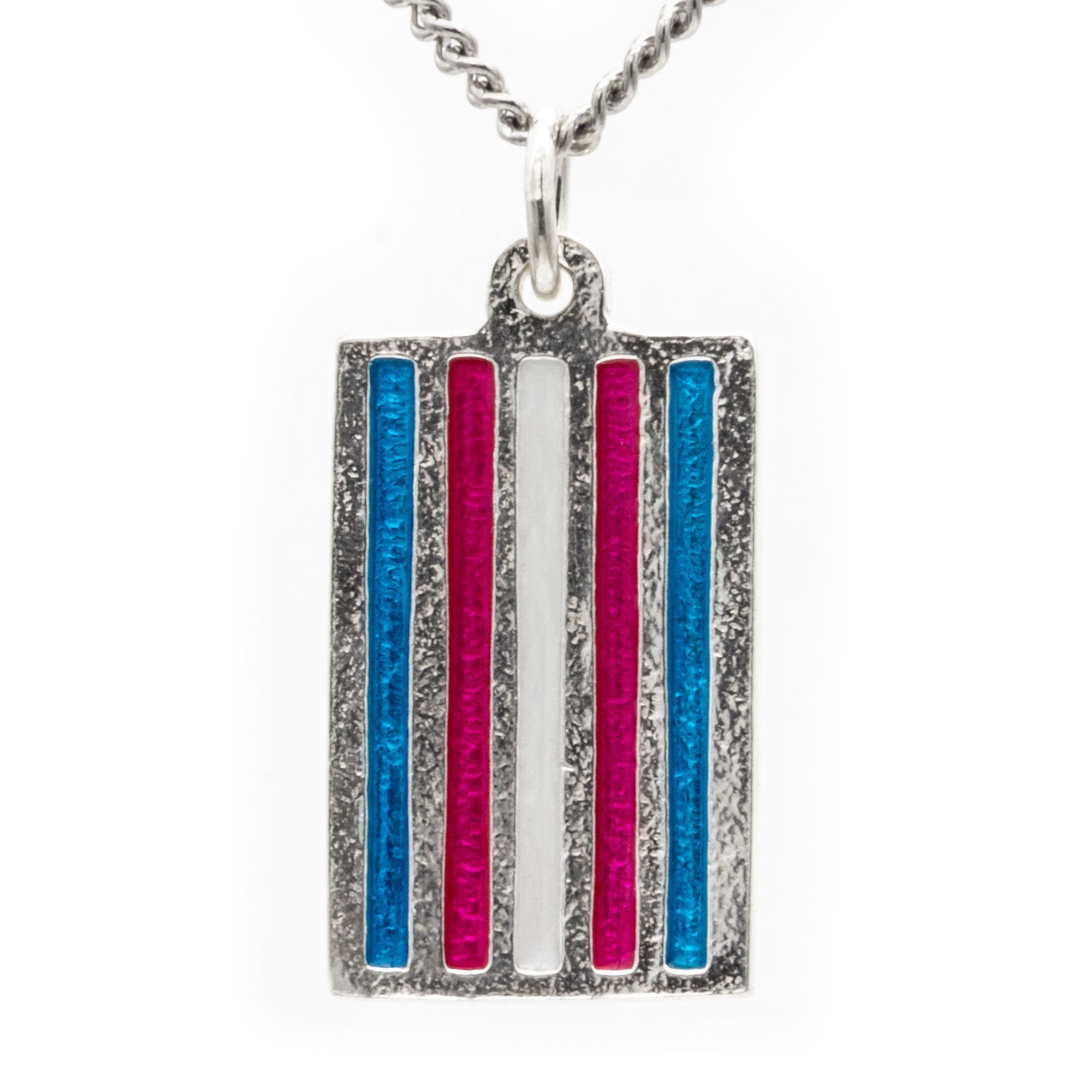 Transgender PRIDE Flag Necklace - Badali Jewelry - Necklace