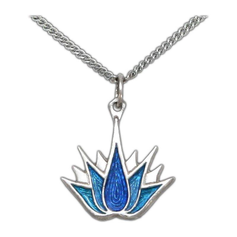 Triple Enamel Lotus Tattoo Necklace - Badali Jewelry - Necklace