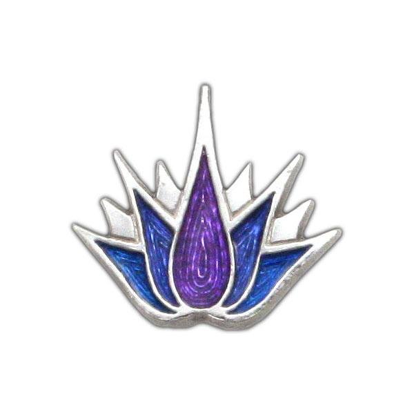 Pin Tato Teratai Enamel Tiga Lapis - Perhiasan Badali - Pin