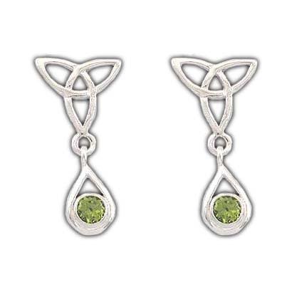 Triskele Earrings with Peridot - Badali Jewelry - Earrings
